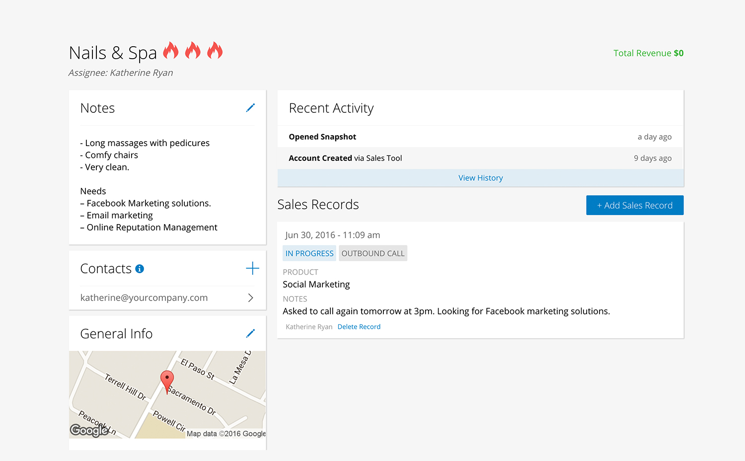 Create detailed contact profiles